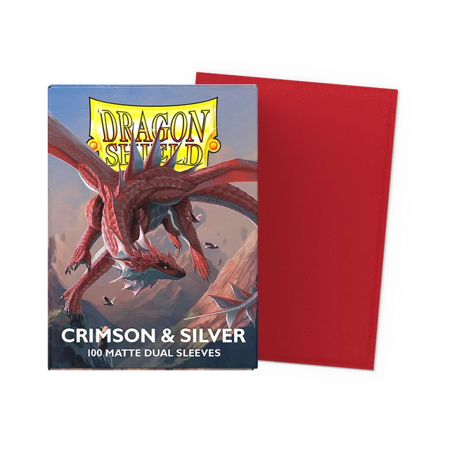 DRAGON SHIELD Crimson & Silver - Matte Dual Sleeves