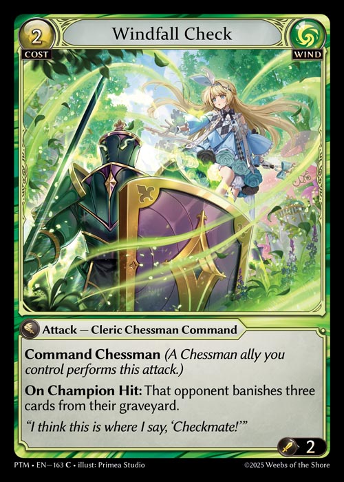 [Wind] Windfall Check FOIL [PTM-163-C]