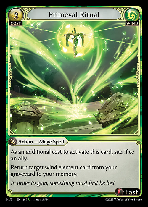 [Wind] Primeval Ritual FOIL [HVN-167-U]