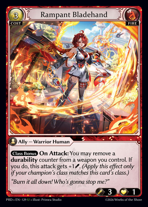 [Fire] Rampant Bladehand FOIL [PRD-129-U]