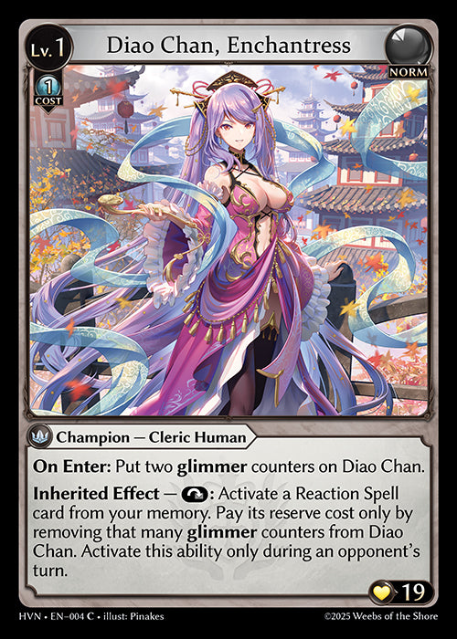 [Norm] Diao Chan, Enchantress FOIL [HVN-004-C]
