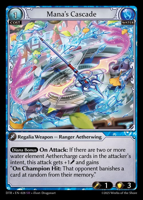 [Water] Mana's Cascade FOIL [DTR-028-SR]
