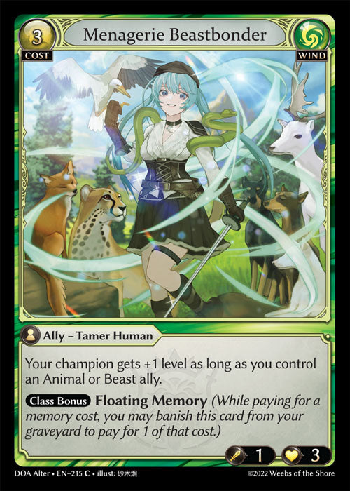 [Wind] Menagerie Beastbonder FOIL [DOA Alter-215-C]