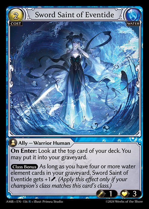 [Water] Sword Saint of Eventide FOIL [AMB-156-R]