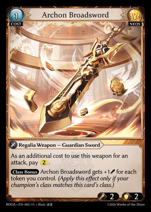 [Neos] Archon Broadsword FOIL [RDOA-002-SR]