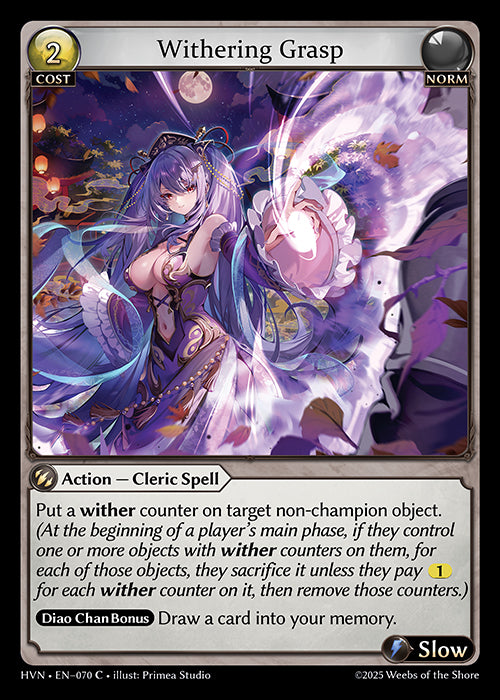 [Norm] Withering Grasp FOIL [HVN-070-C]