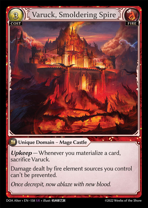 [Fire] Varuck, Smoldering Spire FOIL [DOA Alter-158-SR]