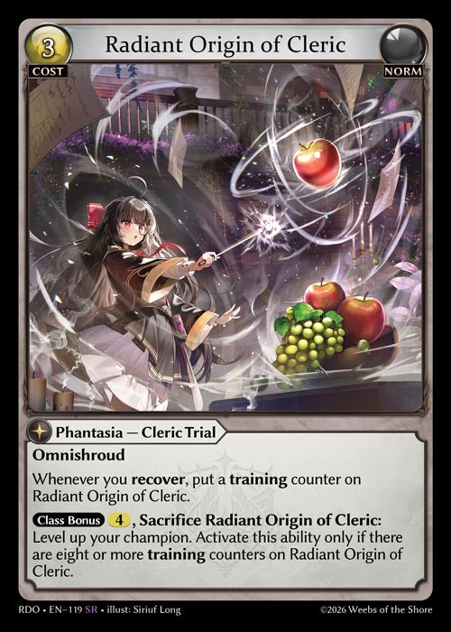 [Norm] Radiant Origin of Cleric FOIL [RDO-119-SR]