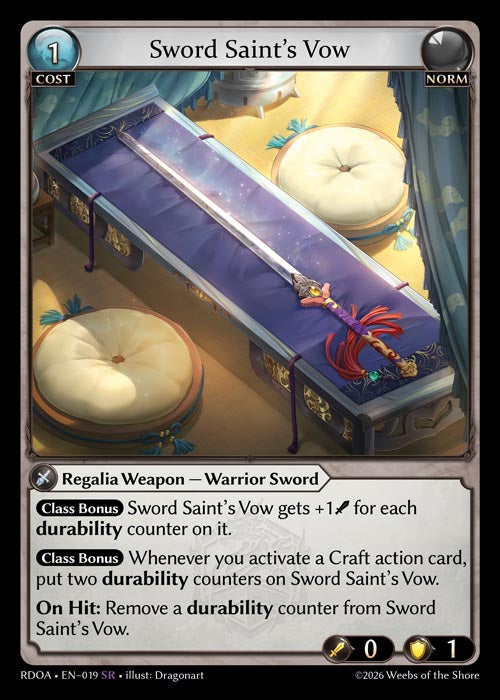 [Norm] Sword Saint's Vow FOIL [RDOA-019-SR]