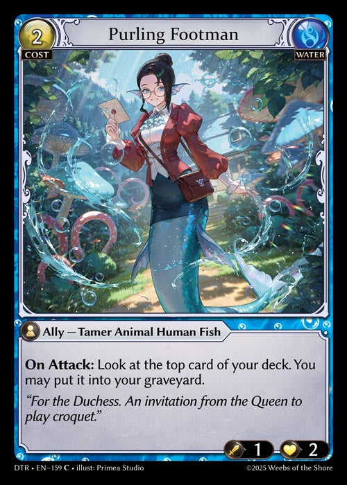 [Water] Purling Footman FOIL [DTR-159-C]