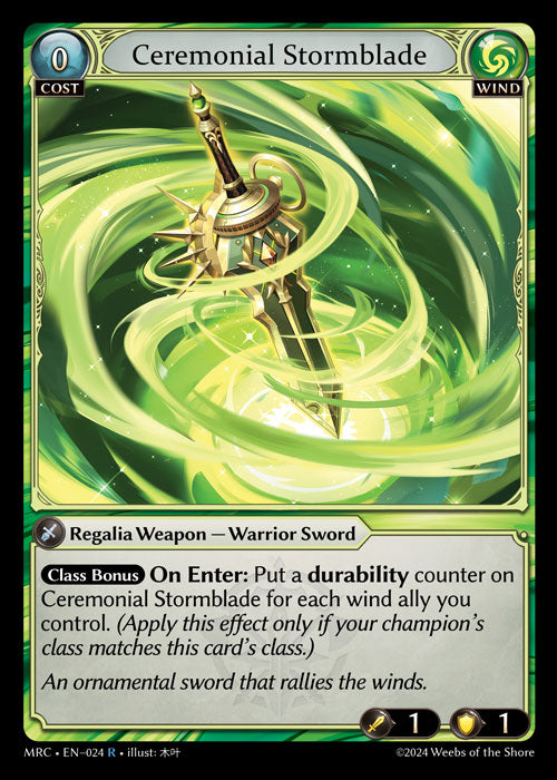 [Wind] Ceremonial Stormblade [MRC-024-R]