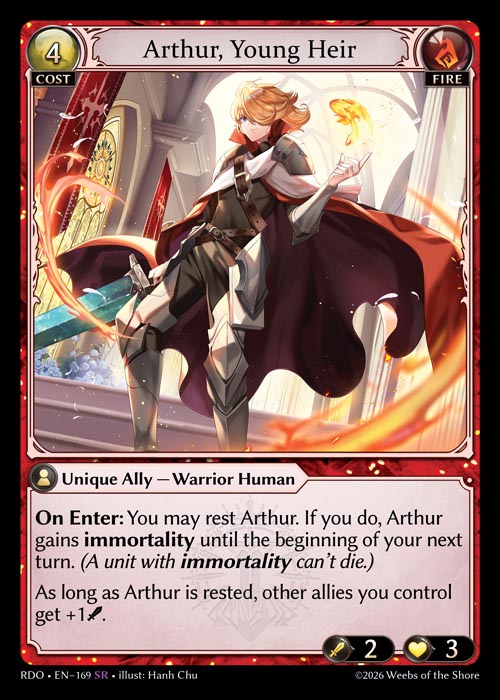 [Fire] Arthur, Young Heir [RDO-169-SR]