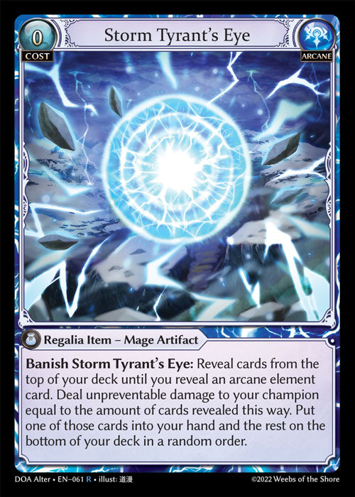 [Arcane] Storm Tyrant's Eye FOIL [DOA Alter-061-R]