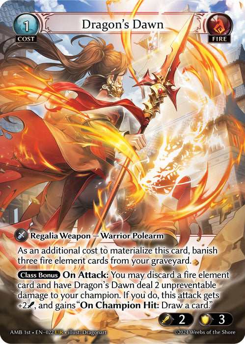 [Fire] Dragon's Dawn FOIL [AMB 1st-022-UR]
