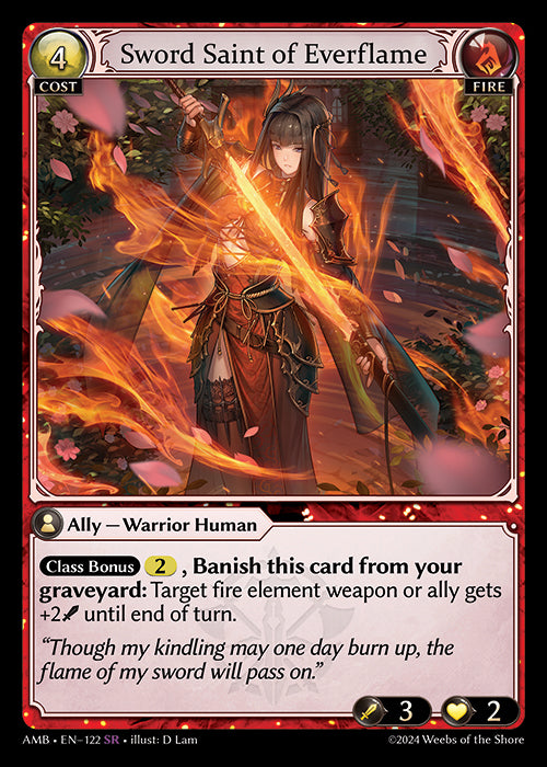 [Fire] Sword Saint of Everflame [AMB-122-SR]