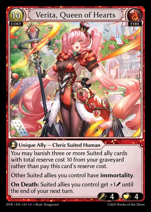 [Fire] Verita, Queen of Hearts FOIL [DTR-141-SR]