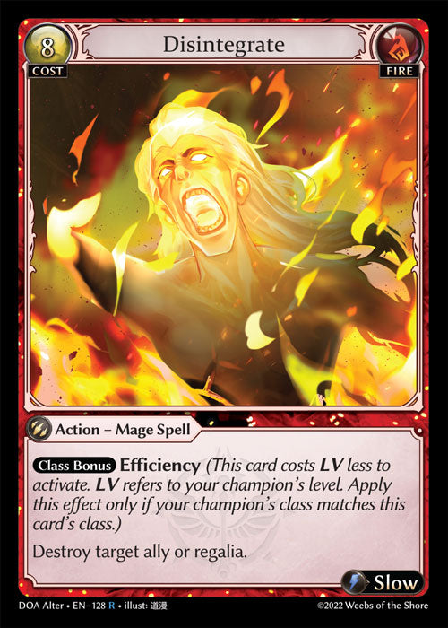 [Fire] Disintegrate FOIL [DOA Alter-128-R]
