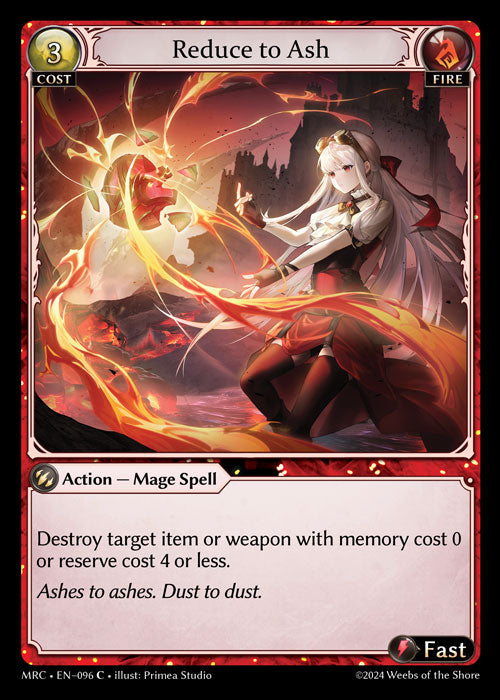 [Fire] Reduce to Ash FOIL [MRC-096-C]