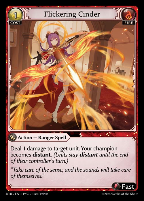 [Fire] Flickering Cinder FOIL [DTR-119-C]