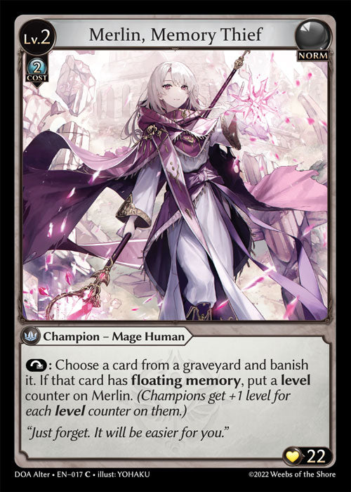 [Norm] Merlin, Memory Thief FOIL [DOA Alter-017-C]