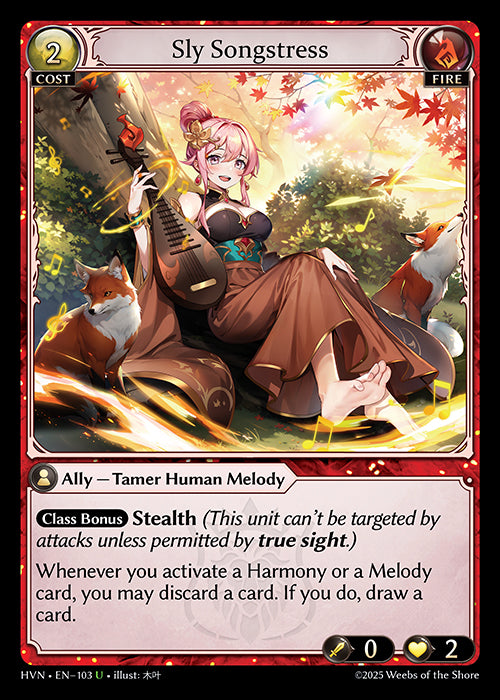 [Fire] Sly Songstress FOIL [HVN-103-U]