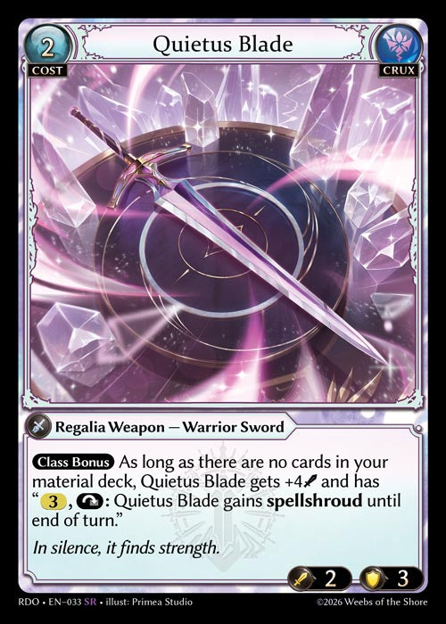 [Crux] Quietus Blade [RDO-033-SR]