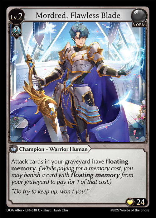 [Norm] Mordred, Flawless Blade FOIL [DOA Alter-018-C]