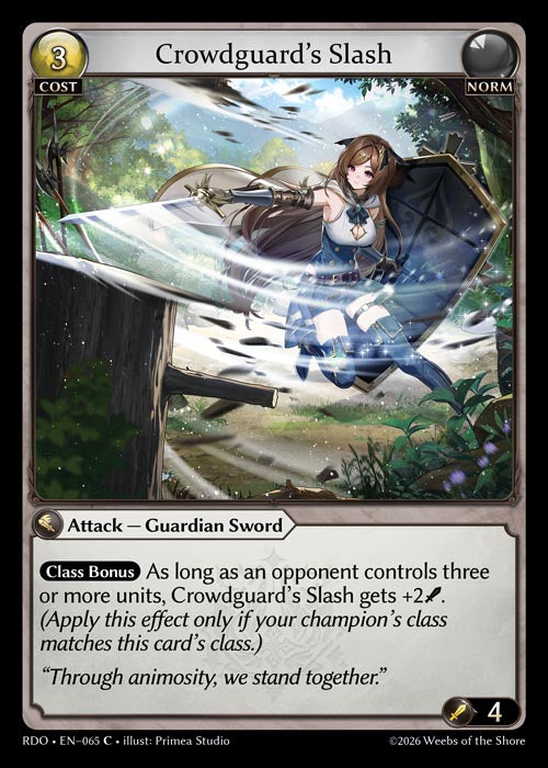 [Norm] Crowdguard's Slash CURIO FOIL [RDO-065-C]