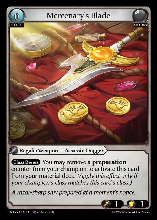 [Norm] Mercenary's Blade FOIL [RDOA-011-SR]