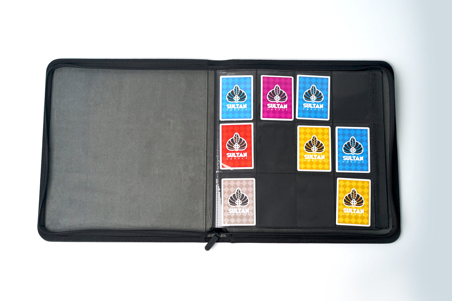 Sultan Playset 12 Pocket Leather Binder – Black