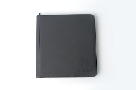 Sultan Playset 12 Pocket Leather Binder – Black