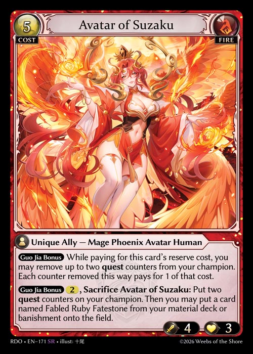 [Fire] Avatar of Suzaku [RDO-171-SR]