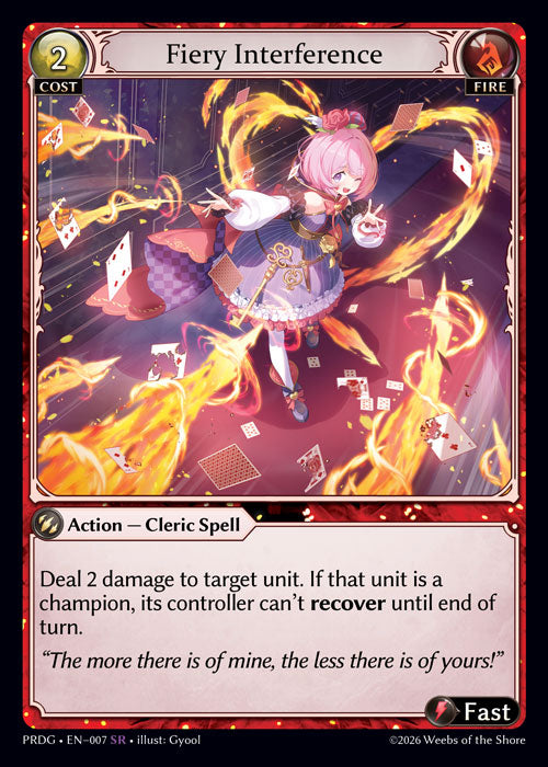 [Fire] Fiery Interference GRIMOIRE FOIL [PRDG-007-SR]
