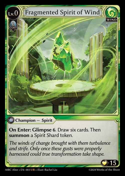 [Wind] Fragmented Spirit of Wind FOIL [MRC Alter-003-UR]