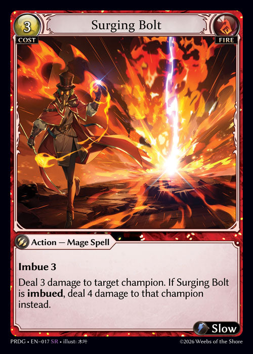 [Fire] Surging Bolt GRIMOIRE FOIL [PRDG-017-SR]