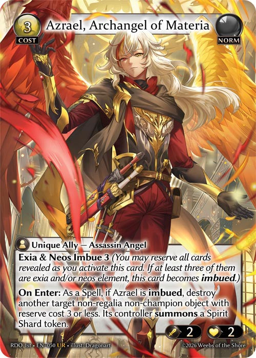[Norm] Azrael, Archangel of Materia FOIL [RDO 1st-050-UR]
