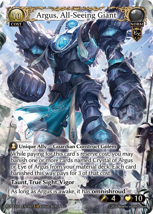 [Exalted] Argus, All-Seeing Giant [RDO 1st-047-UR]