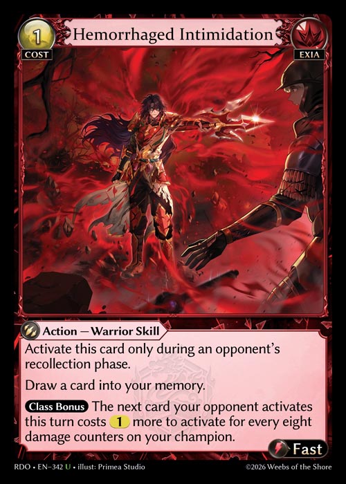 [Exia] Hemorrhaged Intimidation FOIL [RDO-342-U]