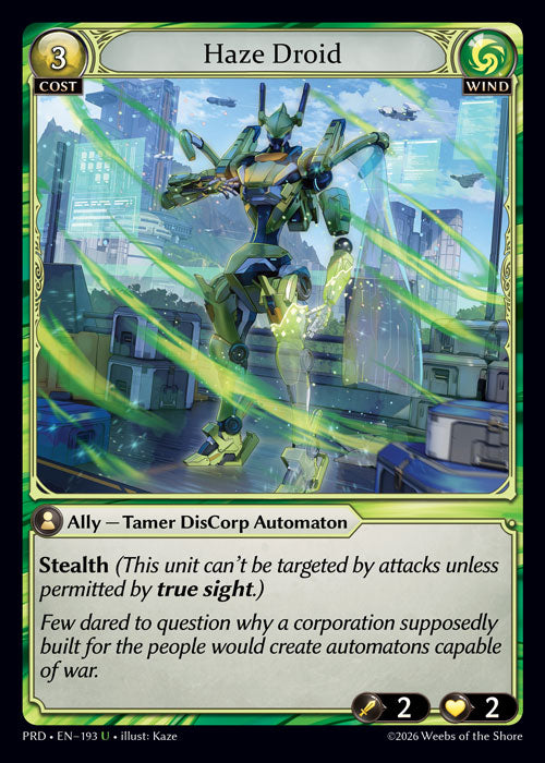 [Wind] Haze Droid FOIL [PRD-193-U]