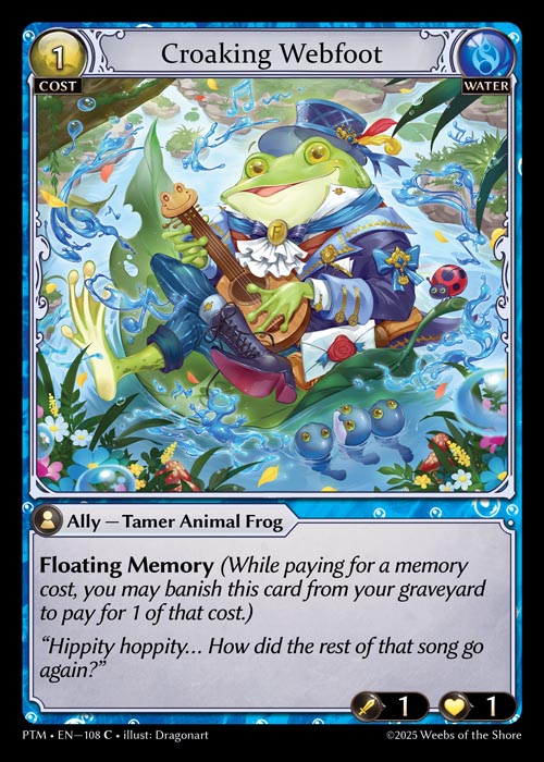 [Water] Croaking Webfoot CURIO FOIL [PTM-108-C]