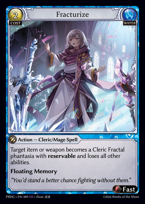 [Water] Fracturize GRIMOIRE FOIL [PRDG-009-SR]