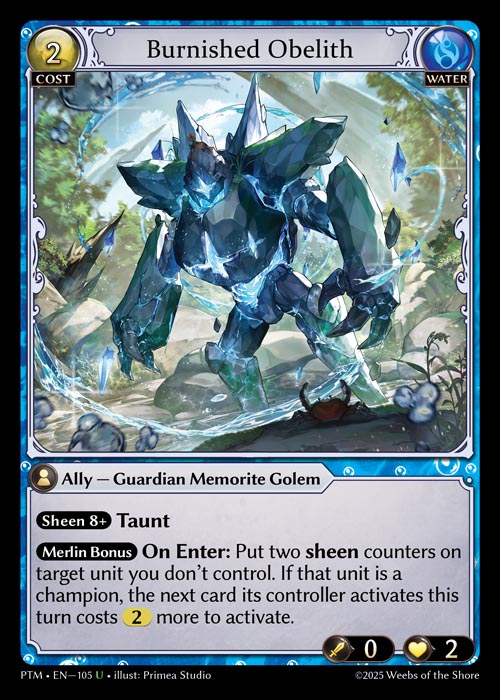 [Water] Burnished Obelith CURIO FOIL [PTM-105-U]