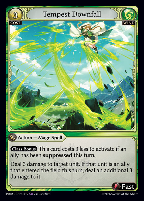 [Wind] Tempest Downfall GRIMOIRE FOIL [PRDG-019-SR]