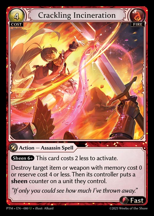 [Fire] Crackling Incineration [PTM-080-U]
