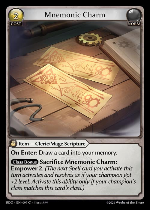 [Norm] Mnemonic Charm CURIO FOIL [RDO-097-C]
