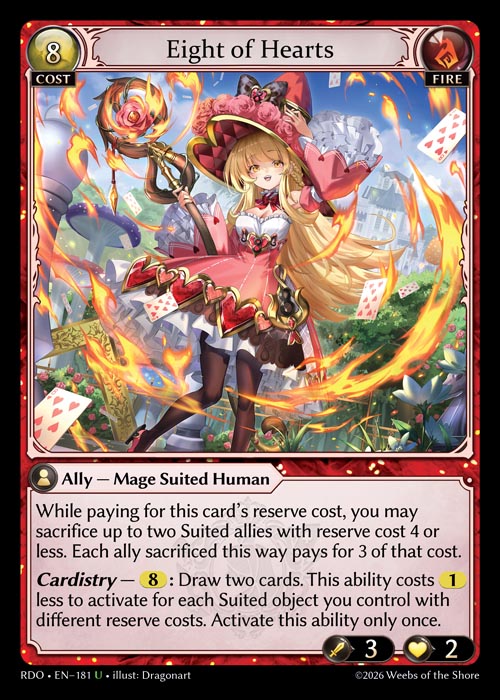 [Fire] Eight of Hearts [RDO-181-U]