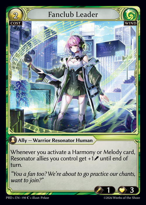 [Wind] Fanclub Leader CURIO FOIL [PRD-190-C]