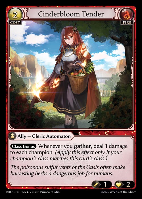 [Fire] Cinderbloom Tender [RDO-175-C]