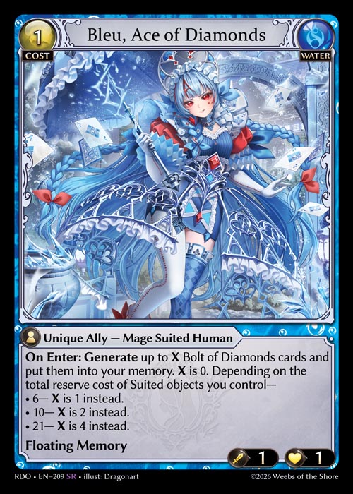 [Water] Bleu, Ace of Diamonds [RDO-209-SR]