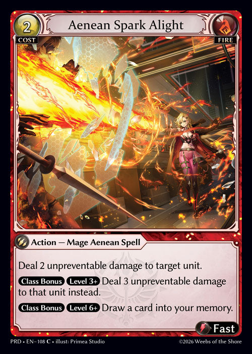 [Fire] Aenean Spark Alight [PRD-108-C]